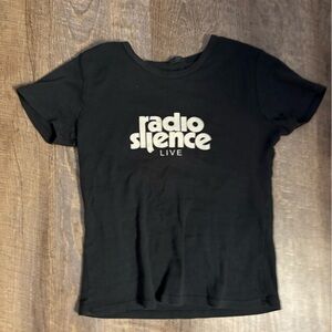 Bandy Melville baby tee with White Print